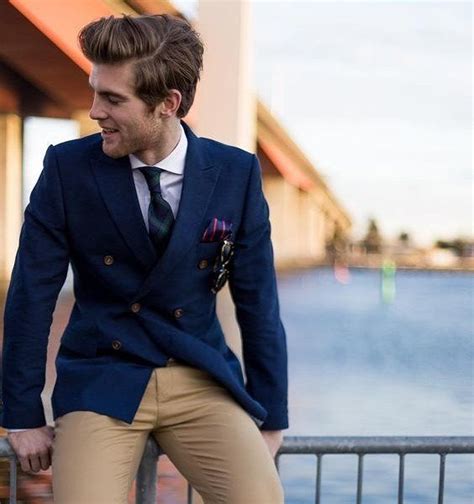 navy blazer with chinos winter.